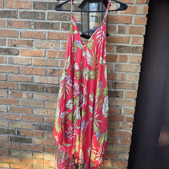Floral Red Maxi Dress - Picture 2 of 6
